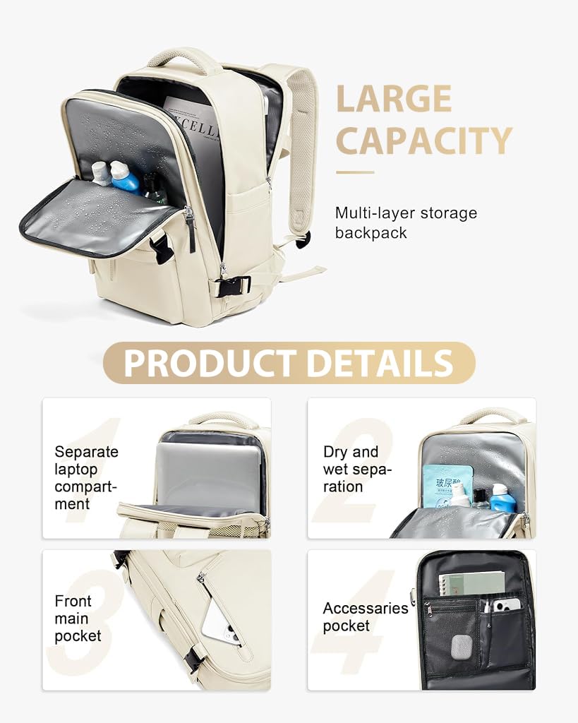 PALAY® Travel Backpack with Seperate Shoe Storage 14'' Laptop Backpack Full Open Zipper Bakcpack with Multi Compartments Fashion Outdoor Travel Waterproof Backpack PALAY® Travel Backpack with Seperate Shoe Storage 14'' Laptop Backpack Full Open Zipper Bakcpack with Multi Compartments Fashion Outdoor Travel Waterproof Backpack